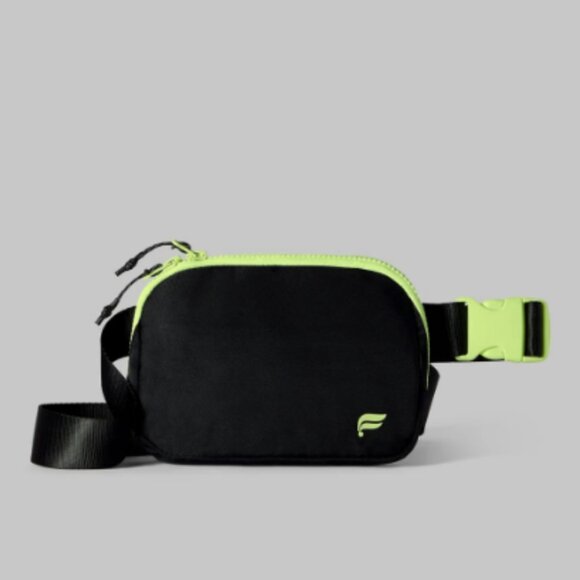 Fabletics The Belt Bag in Black & Neon Spark One Size Unisex NWT - Picture 2 of 9
